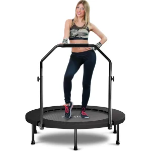 40" Foldable Mini Trampoline Rebounder w/ U-Bar