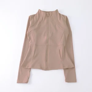 New yoga wear ladies coat round high elastic