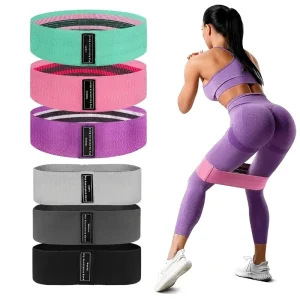 3Pcs Fabric Resistance Hip Bands Elastic Workout